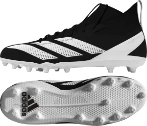 adidas Men's Adizero Impact.2 American Football Sneaker, Black/White/Black, 15