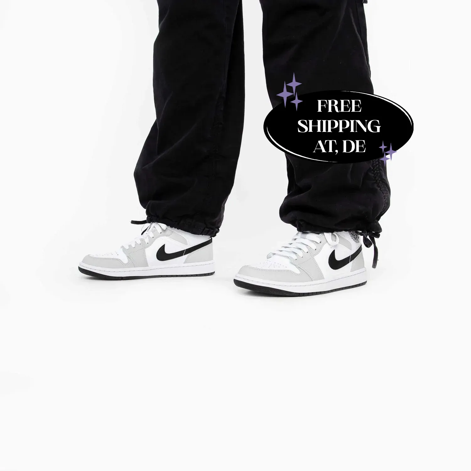 Air Jordan 1 Mid Light Smoke Grey