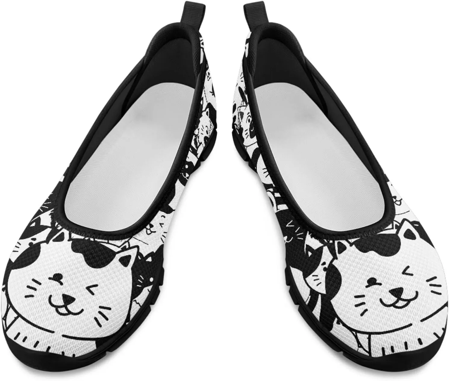 Animal Print Shoes for Women Slip On Loafer Flats Mesh Comfortable Ballet Shoes for Nurses Walking and Work Casual Style