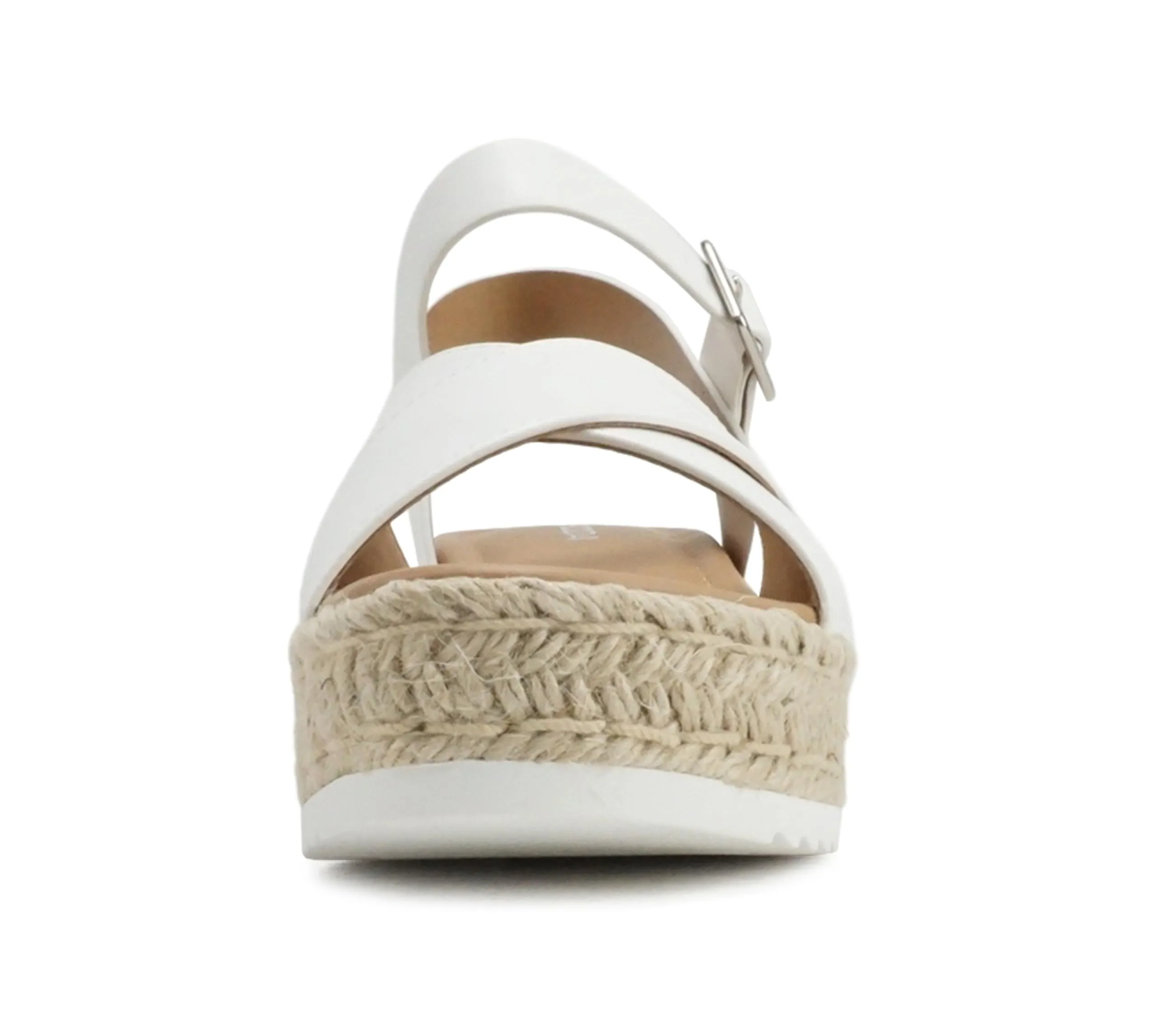 Ankle Adjustable Personalized Soda Crisscross Firely Espadrille White Strap Sandals Elegant Round Toe