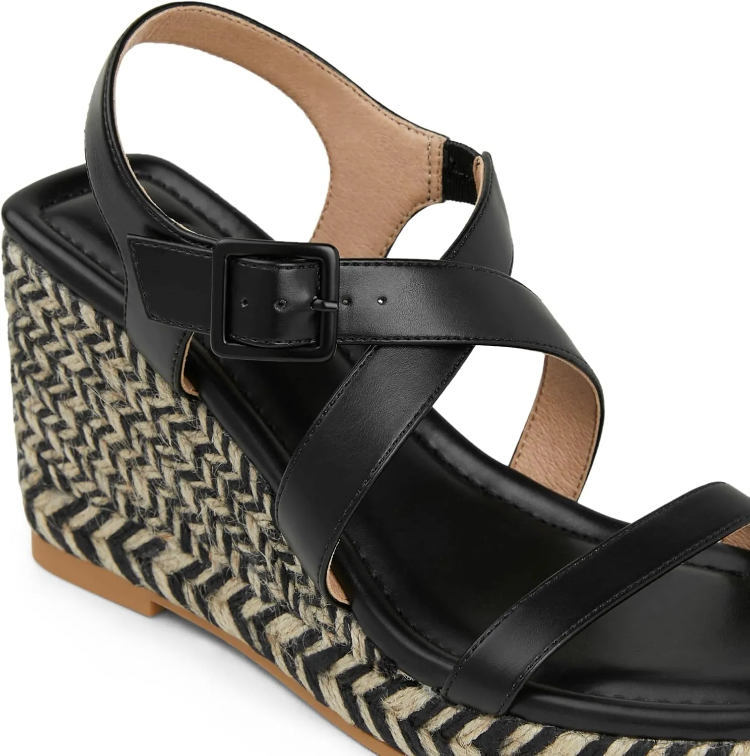 Arromic Wedge Sandals for Women Espadrille Sandals Platform Wedge Heel Shoes Open Toe Casual Comfortable Summer Beach Wedges for Women Dressy
