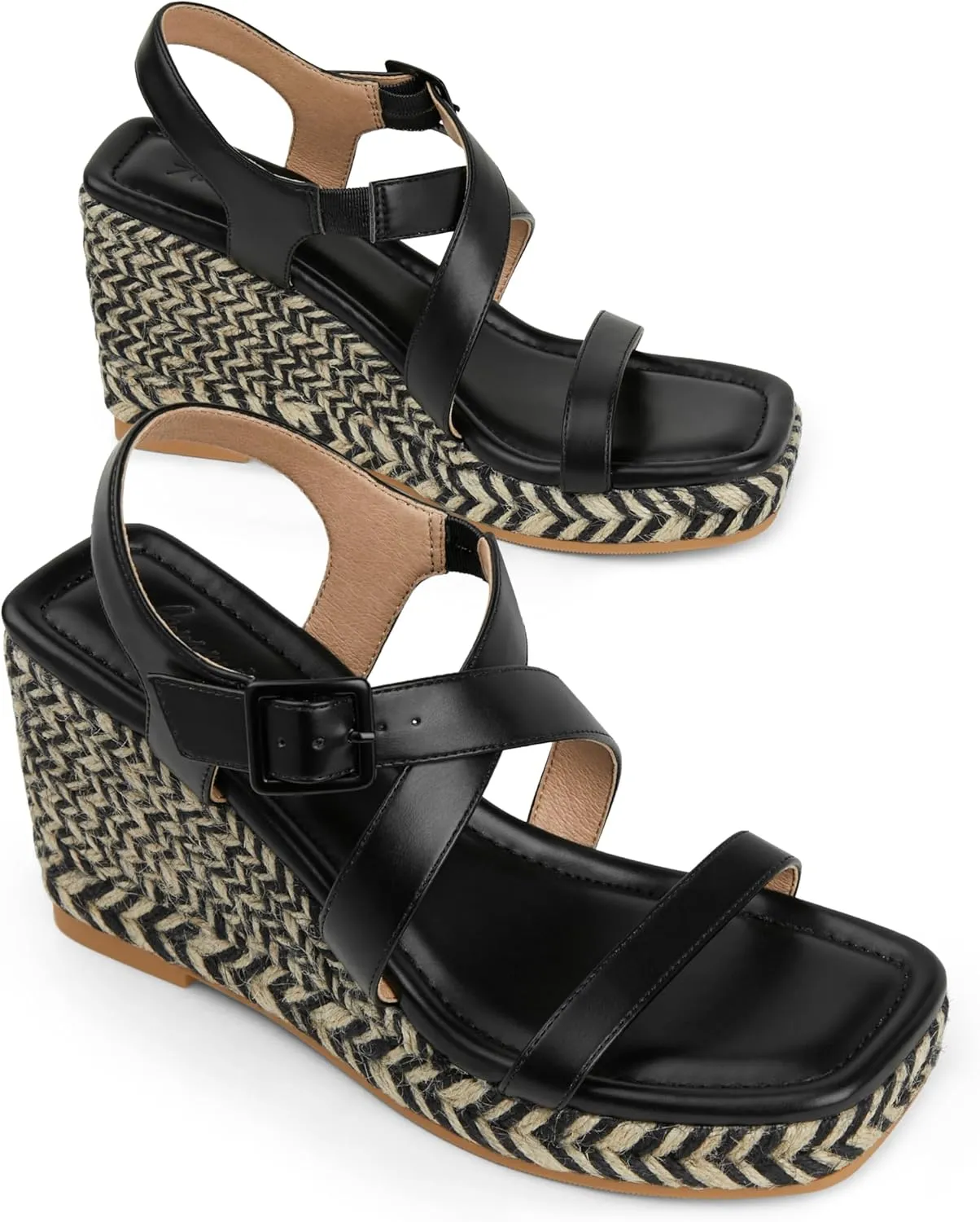 Arromic Wedge Sandals for Women Espadrille Sandals Platform Wedge Heel Shoes Open Toe Casual Comfortable Summer Beach Wedges for Women Dressy