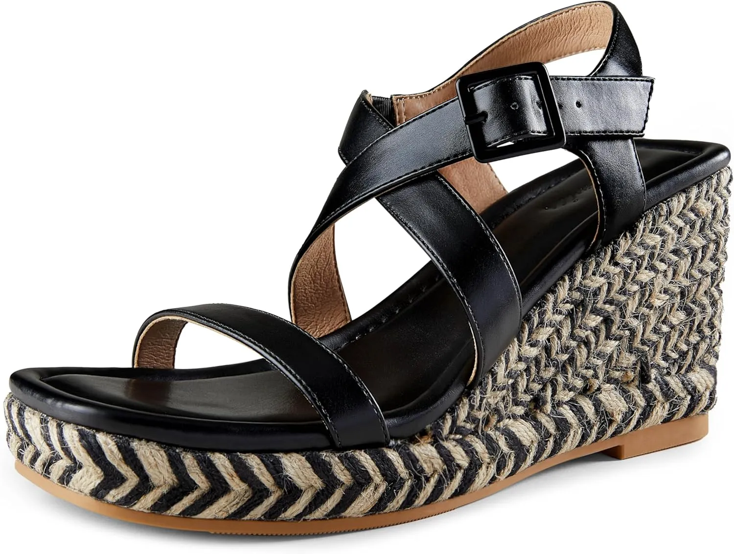Arromic Wedge Sandals for Women Espadrille Sandals Platform Wedge Heel Shoes Open Toe Casual Comfortable Summer Beach Wedges for Women Dressy