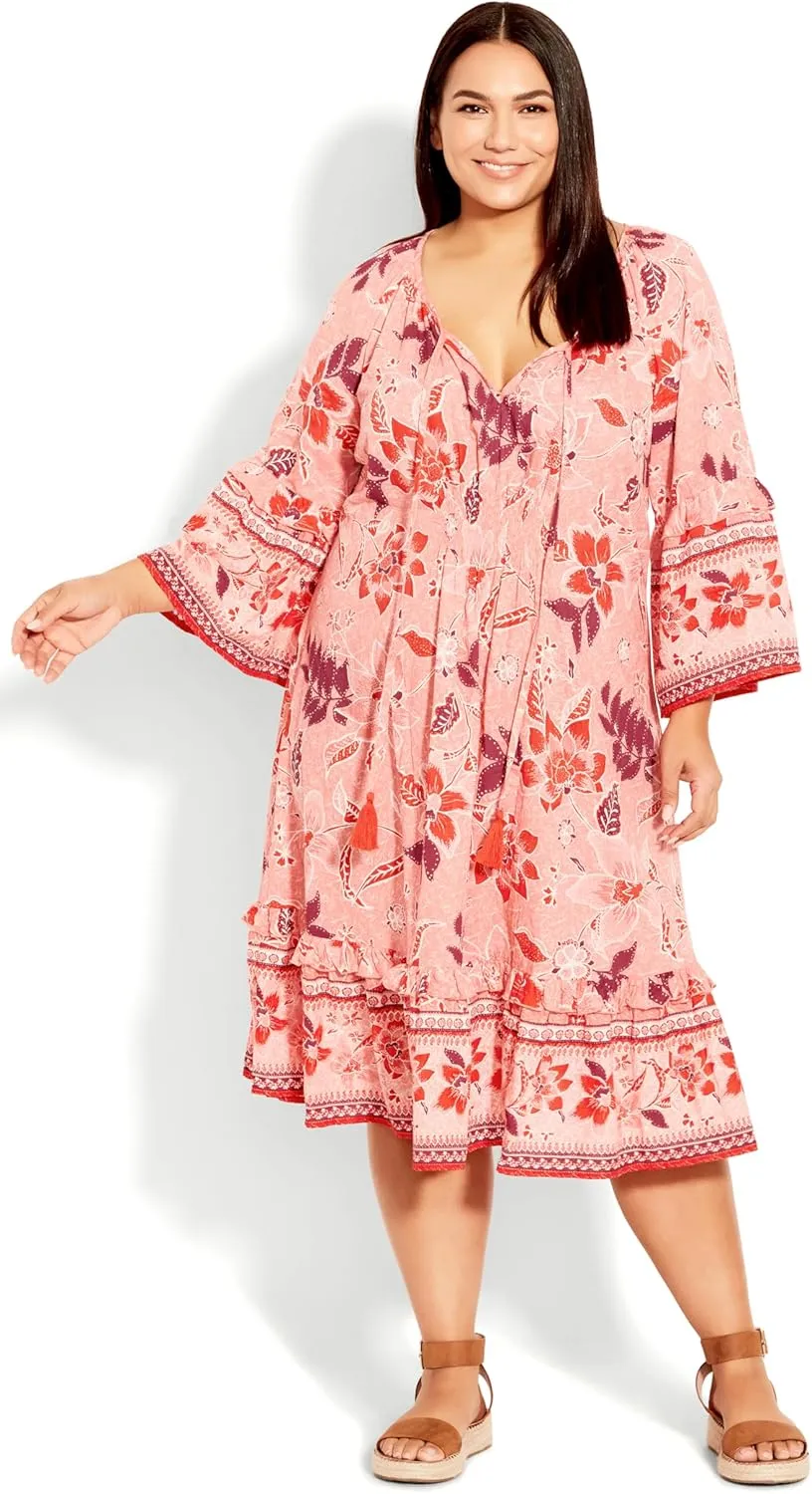 Avenue Women's Plus Size Dress Kara Crush