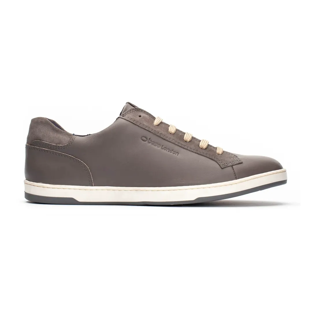 Base London Rave Waxy Sporty Trainer in Grey