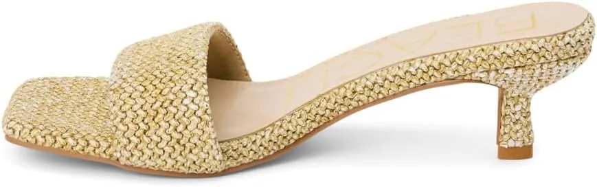 BEACH by Matisse Womens Capricorn Kitten Slide Dress Casual Casual Low Heel 1-2" - Beige