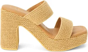 BEACH by Matisse Womens Gem Platform Block Casual Sandals Casual High Heel 3" & Up - Blue