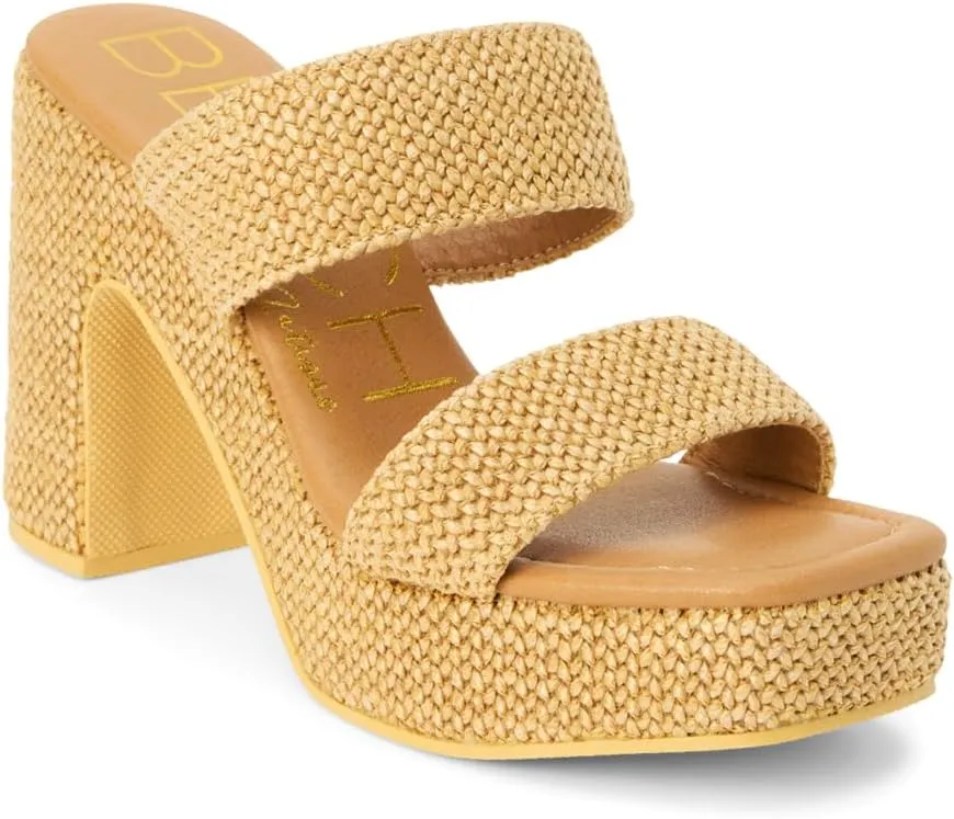 BEACH by Matisse Womens Gem Platform Block Casual Sandals Casual High Heel 3" & Up - Blue