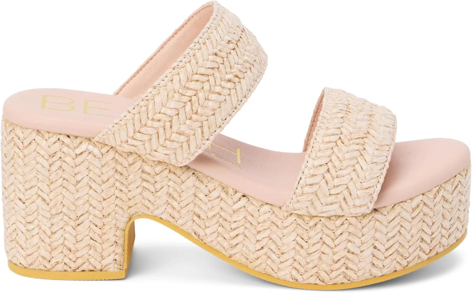 BEACH by Matisse Womens Ocean Ave Platform Block Casual Sandals Casual High Heel 3" & Up - Beige