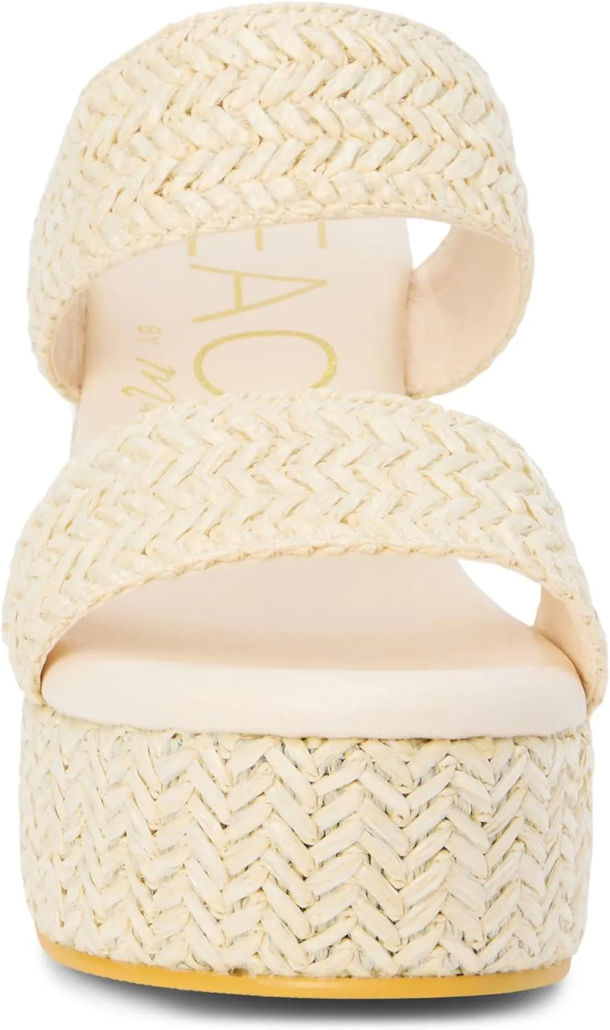 BEACH by Matisse Womens Ocean Ave Platform Block Casual Sandals Casual High Heel 3" & Up - Beige