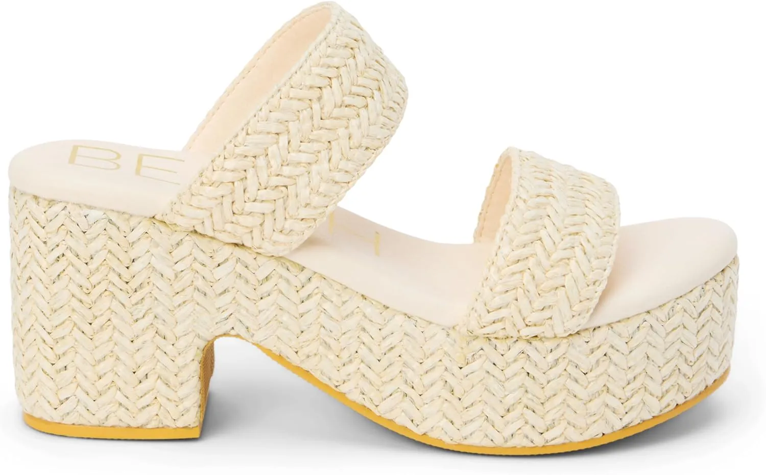 BEACH by Matisse Womens Ocean Ave Platform Block Casual Sandals Casual High Heel 3" & Up - Beige