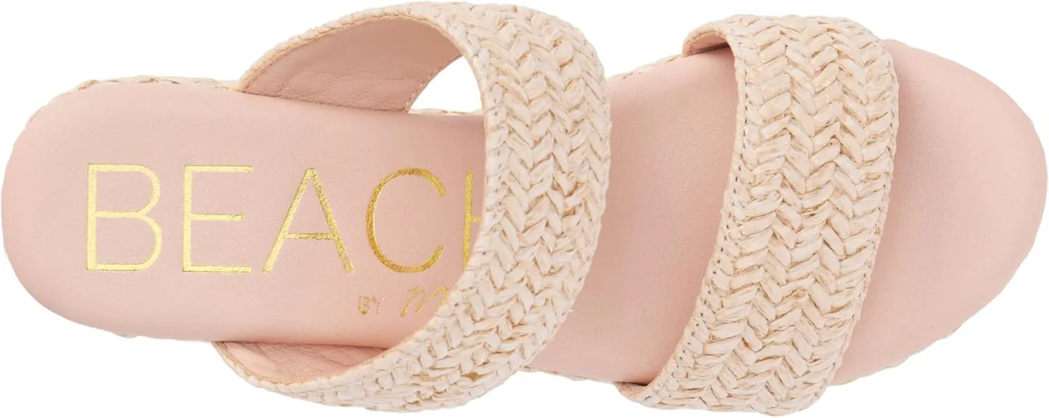 BEACH by Matisse Womens Ocean Ave Platform Block Casual Sandals Casual High Heel 3" & Up - Beige