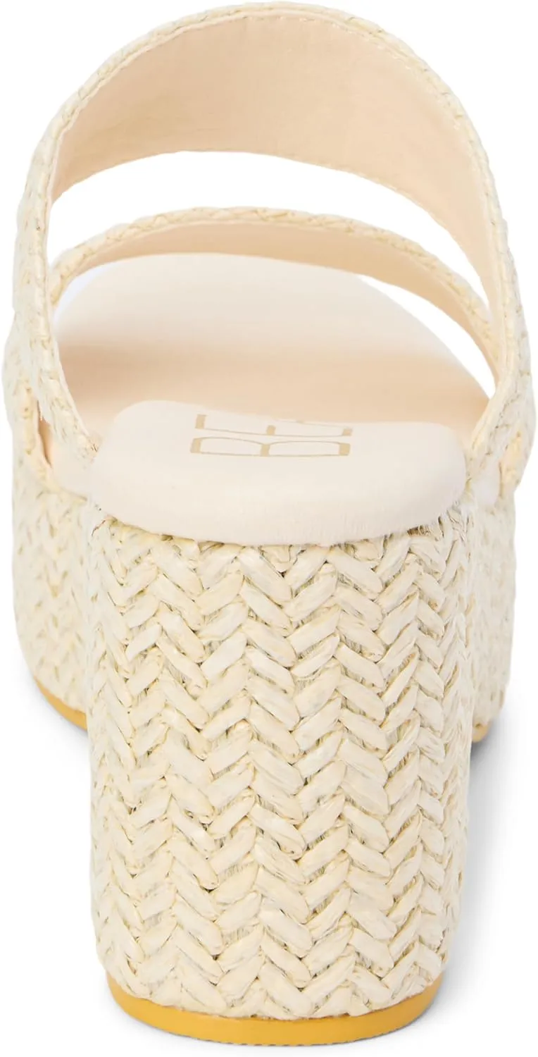BEACH by Matisse Womens Ocean Ave Platform Block Casual Sandals Casual High Heel 3" & Up - Beige