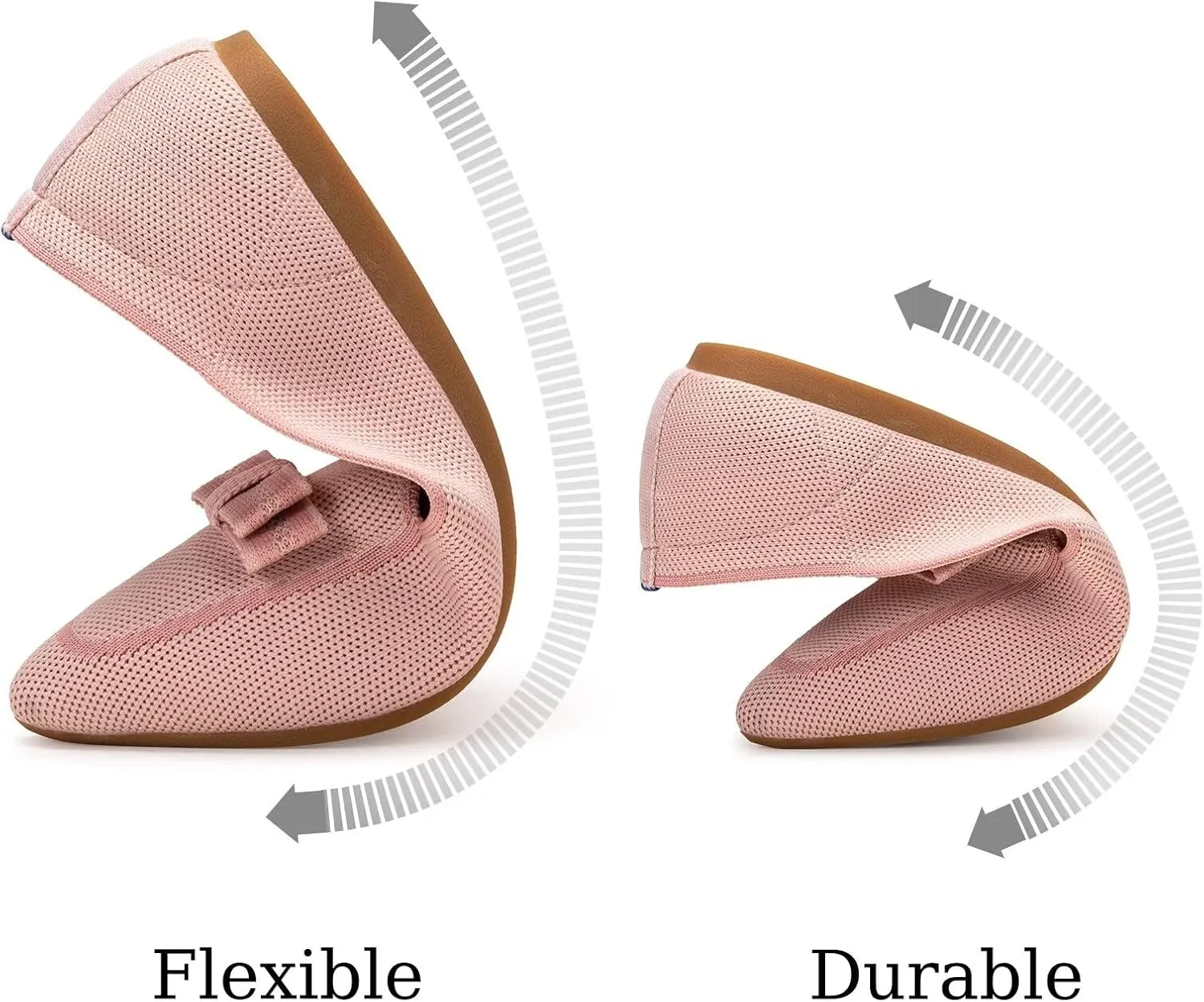 BEJINASH Women's Loafer Flats Casual Knit Fabric Lightweight Dressy Shoes Washable Elegant Pointed-Toe lace-up Bow Shoes Comfortable Ballet Shoes for Women Perfect for Daily
