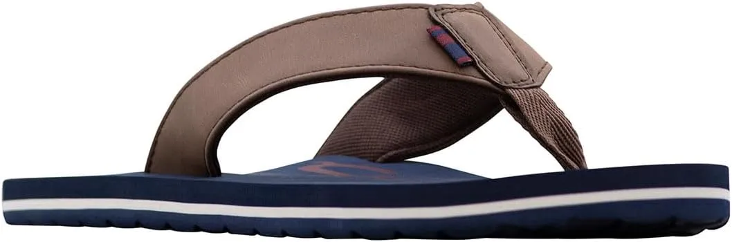 Ben Sherman Mens Crosswell Flip Flops Casual Sandals Casual - Blue, Brown
