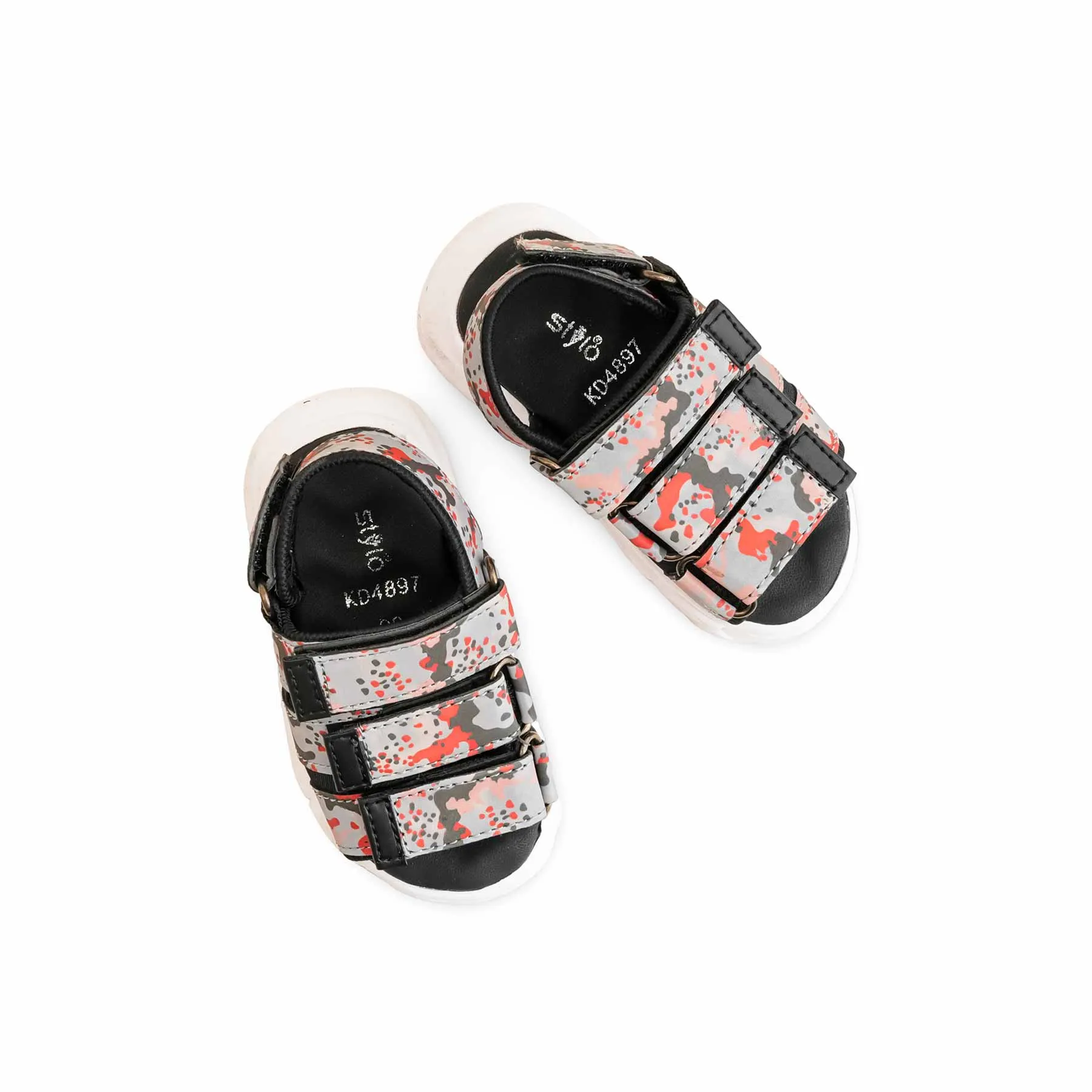 Boys Black Casual Sandal KD4897