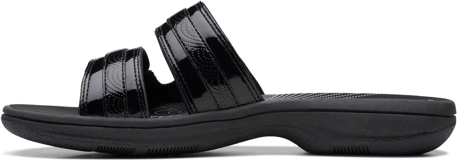Clarks - Womens Breeze Piper H Shoes, Color Black Patent, Size: 9 M US