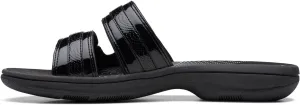 Clarks - Womens Breeze Piper H Shoes, Color Black Patent, Size: 9 M US