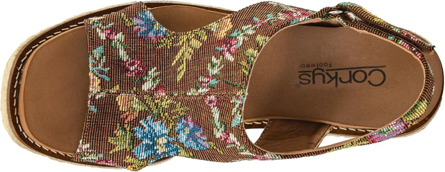 Corkys Footwear Women's Freddie Wedge Sandals with 3.75-Inch Heel and 2-inch Platform- Comfort-Enhancing EVA Insoles, and Stylish Jute Wrapped Bottom Design