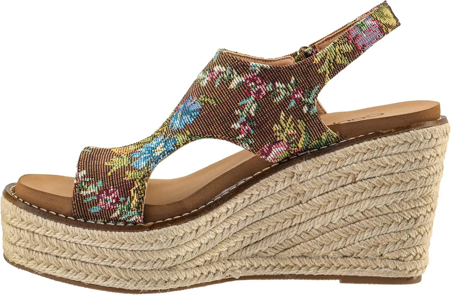 Corkys Footwear Women's Freddie Wedge Sandals with 3.75-Inch Heel and 2-inch Platform- Comfort-Enhancing EVA Insoles, and Stylish Jute Wrapped Bottom Design