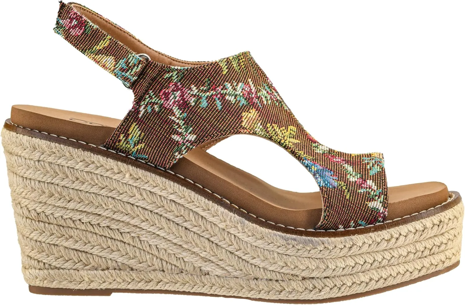 Corkys Footwear Women's Freddie Wedge Sandals with 3.75-Inch Heel and 2-inch Platform- Comfort-Enhancing EVA Insoles, and Stylish Jute Wrapped Bottom Design