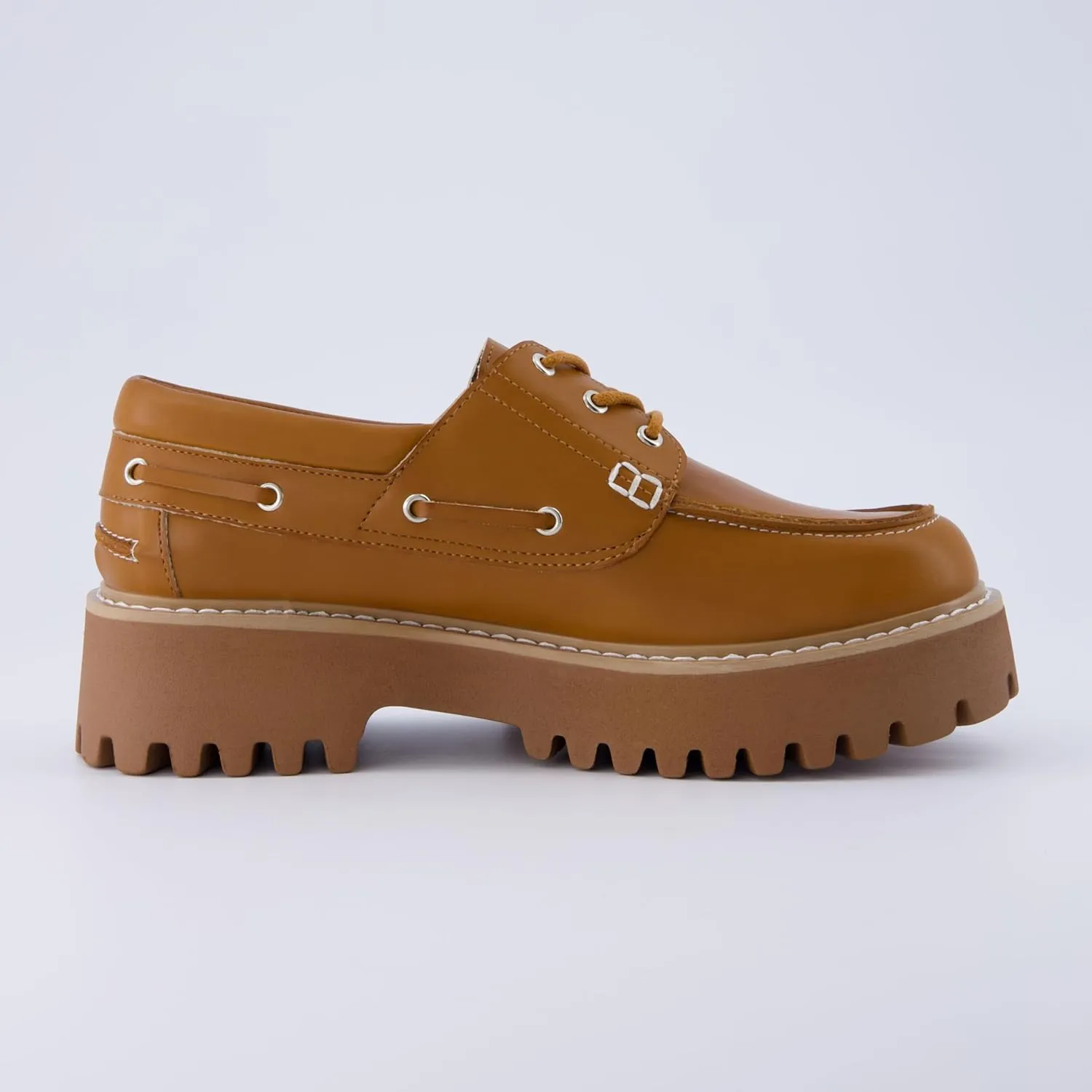 CUSHIONAIRE Women's Beam Chunky Boat Loafer  Memory Foam, Wide Widths Available