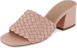 CUSHIONAIRE Women's Tasha woven heel sandal  Memory Foam