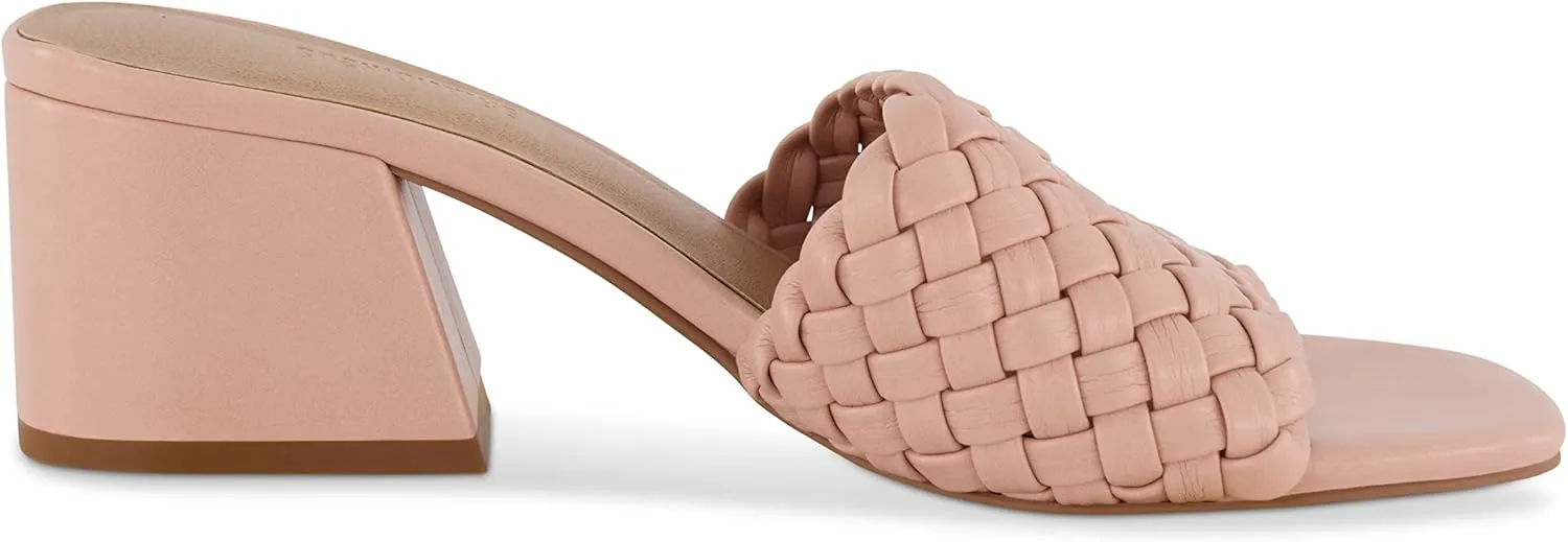 CUSHIONAIRE Women's Tasha woven heel sandal  Memory Foam
