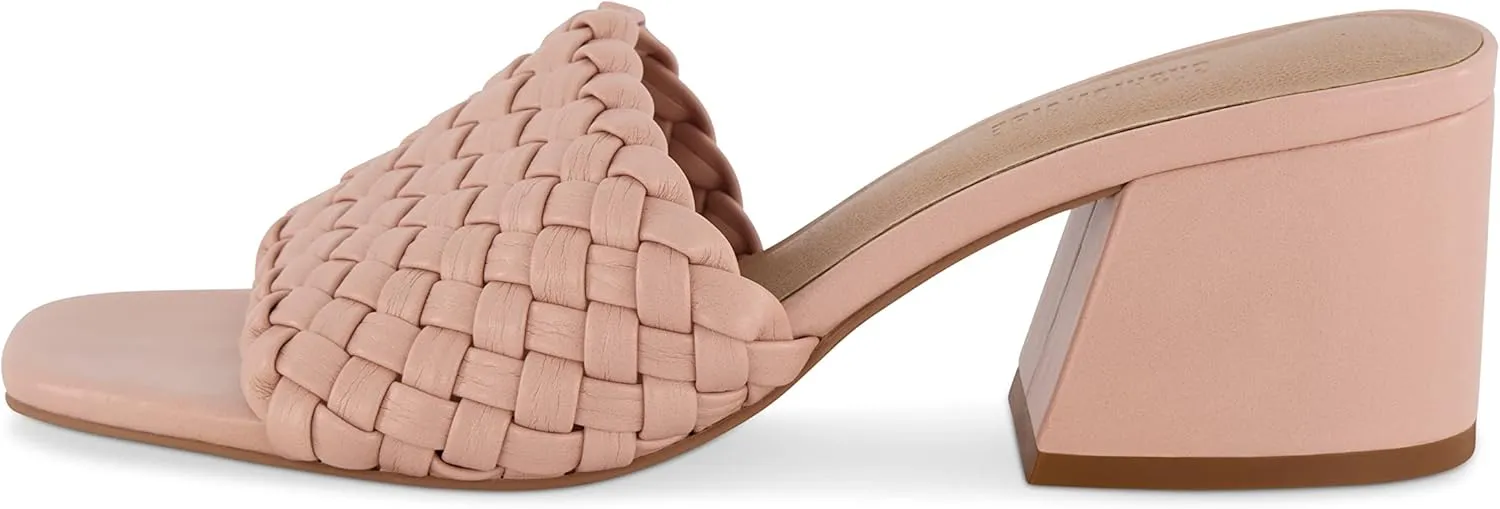 CUSHIONAIRE Women's Tasha woven heel sandal  Memory Foam