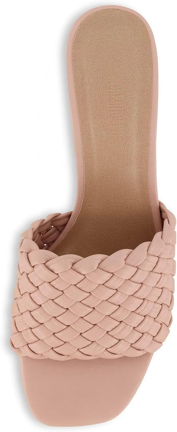 CUSHIONAIRE Women's Tasha woven heel sandal  Memory Foam