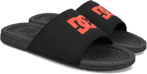 DC Men's Casual Slide Sandal, Black/Grey/RED, 9