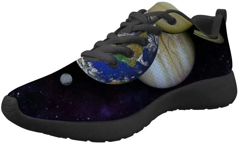 Dellukee Walking Running Shoes Unisex Black Earth Casual Sport Wide Width Fashion Sneakers