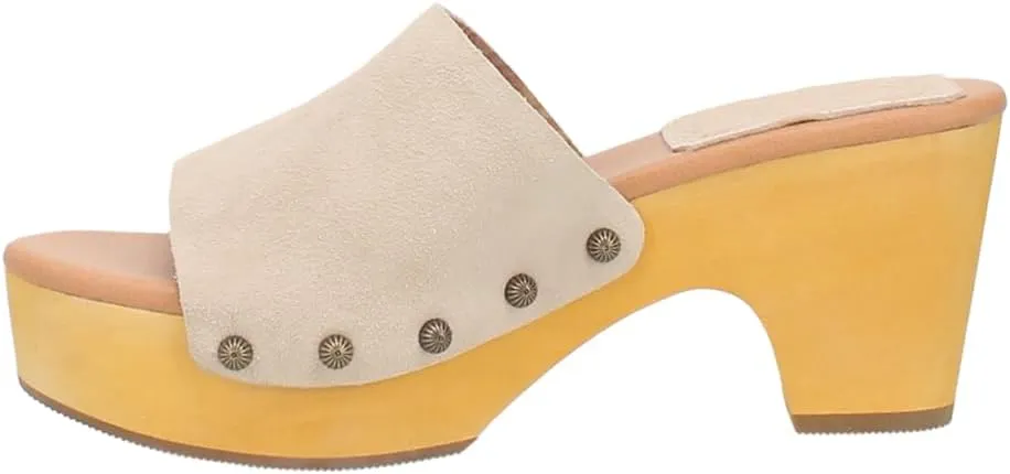 Dingo Womens Beechwood Clog Casual Sandals Casual High Heel 3" & Up - Brown