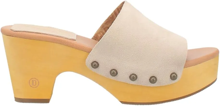 Dingo Womens Beechwood Clog Casual Sandals Casual High Heel 3" & Up - Brown