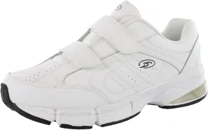 Dr.Scholls Men's Omega Light Weight Dual Strap Closure Sneaker Wide Width, White, 13 Wide
