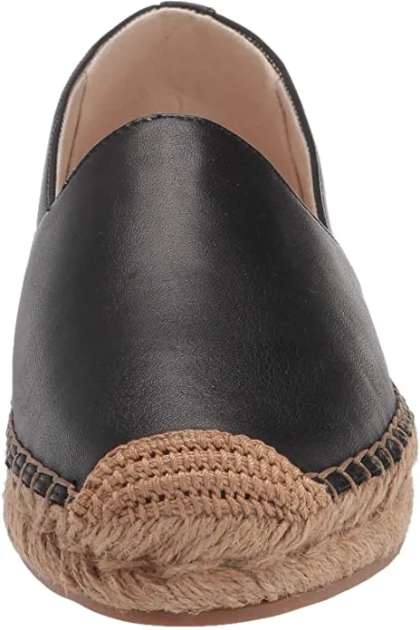Edelman Toe Kesia Loafers On Beautifully crafted Espadrille Round Slip Resilient Sam Leather Platform Black