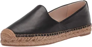 Edelman Toe Kesia Loafers On Beautifully crafted Espadrille Round Slip Resilient Sam Leather Platform Black