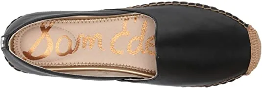 Edelman Toe Kesia Loafers On Beautifully crafted Espadrille Round Slip Resilient Sam Leather Platform Black