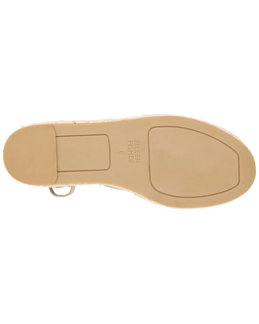 Eileen Fisher Lace Leather Espadrille
