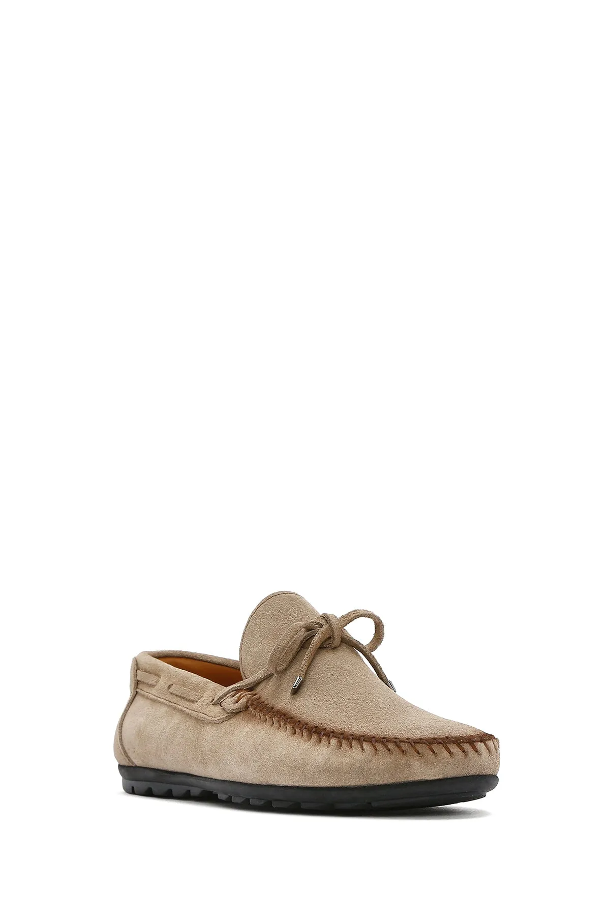 Erkek Bej Süet Deri Casual Loafer