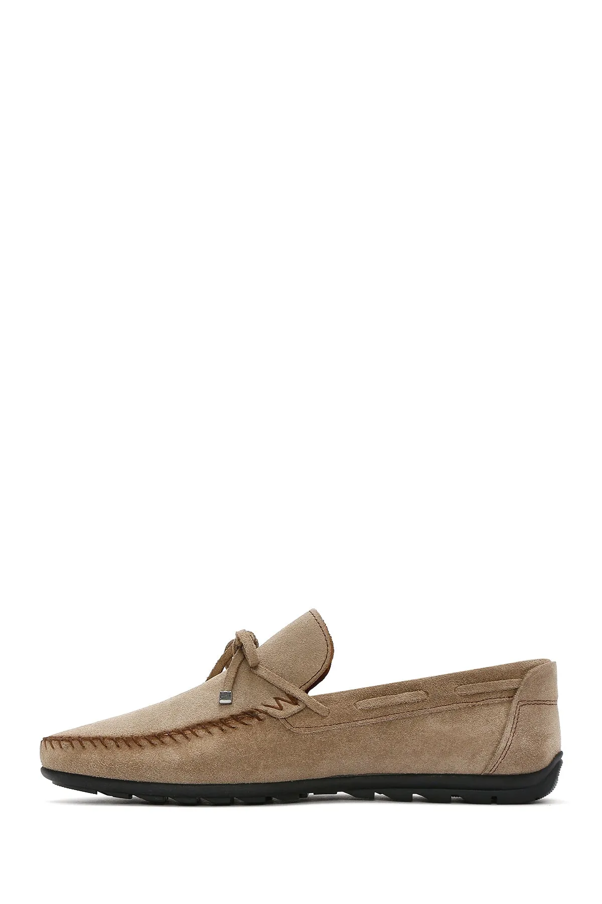Erkek Bej Süet Deri Casual Loafer