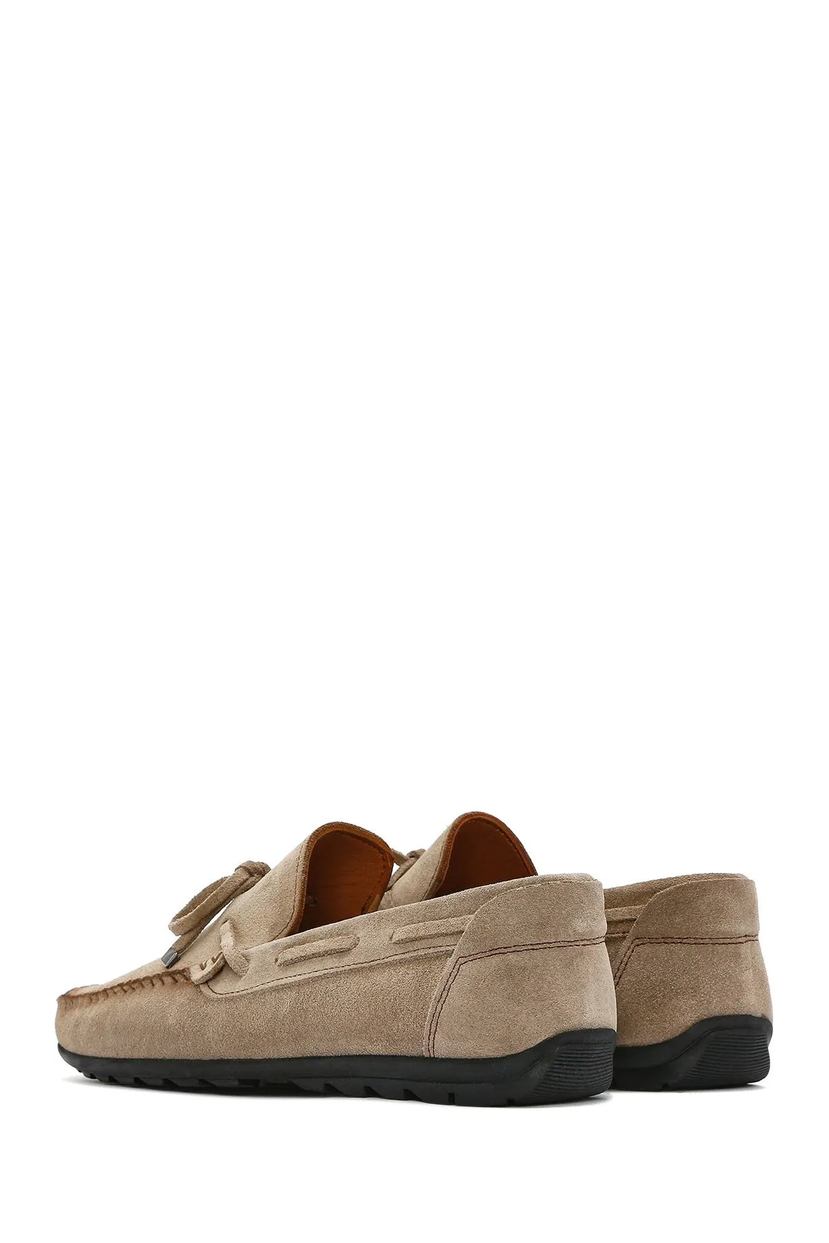 Erkek Bej Süet Deri Casual Loafer