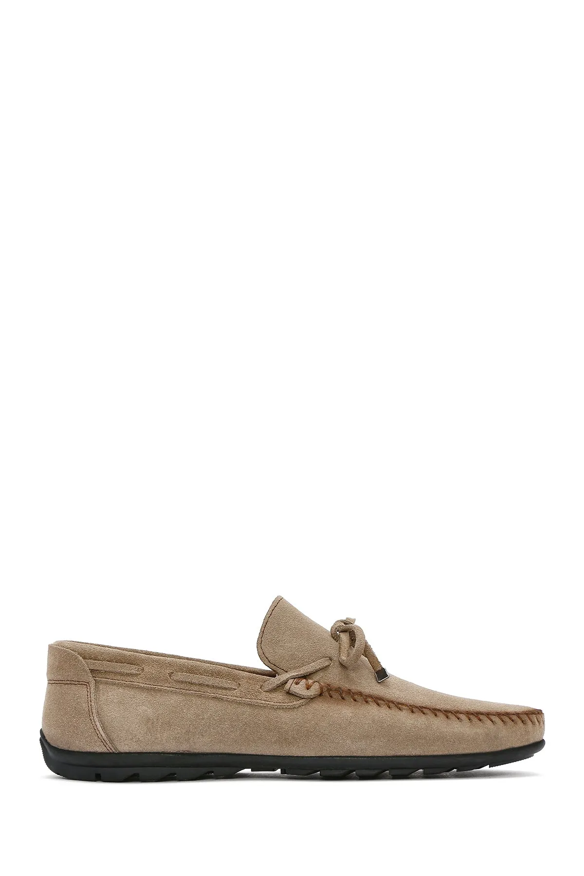 Erkek Bej Süet Deri Casual Loafer