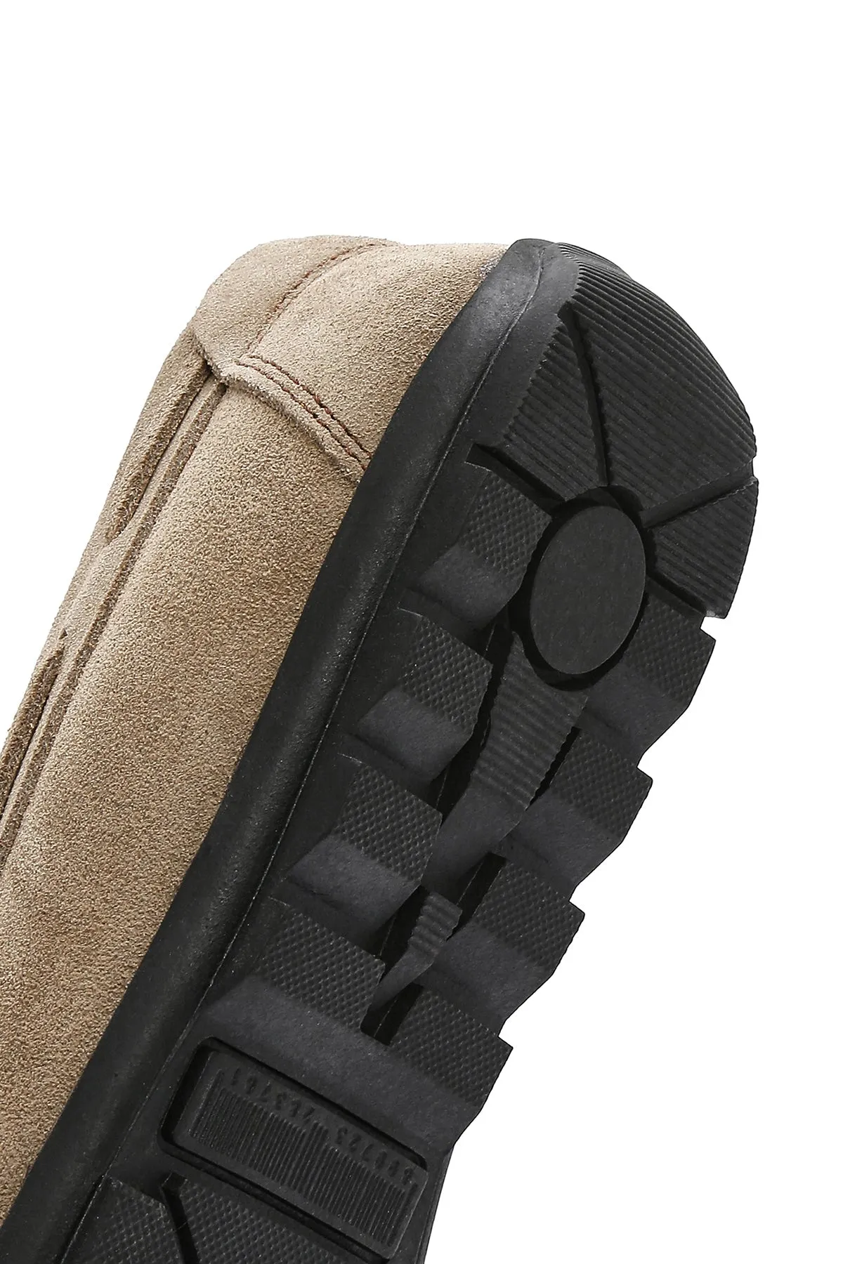 Erkek Bej Süet Deri Casual Loafer