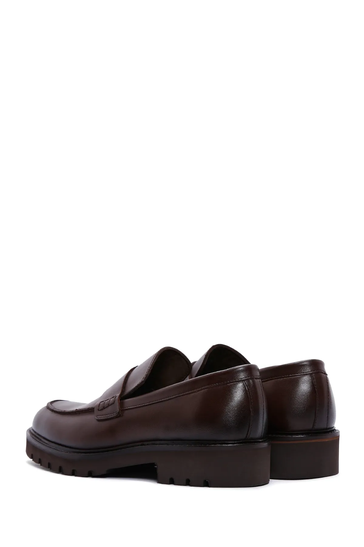 Erkek Kahverengi Deri Casual Loafer