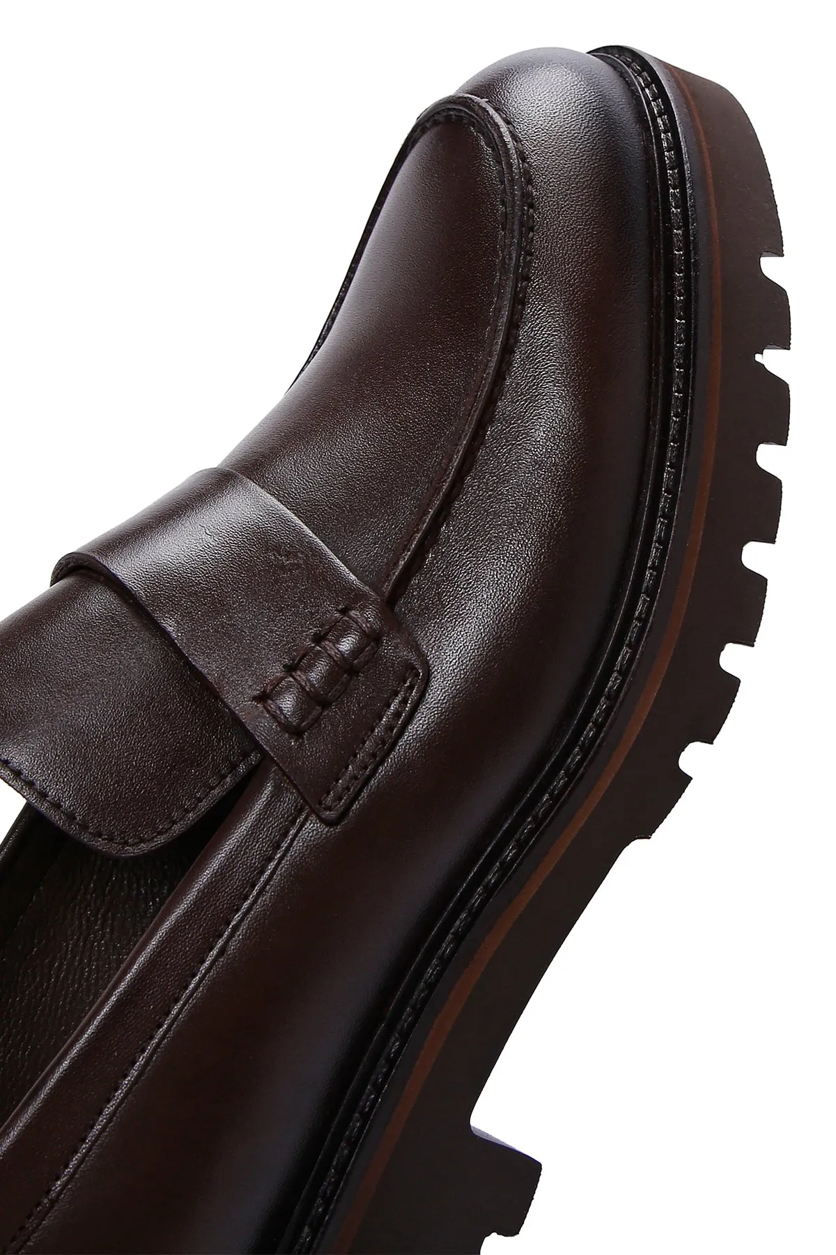 Erkek Kahverengi Deri Casual Loafer