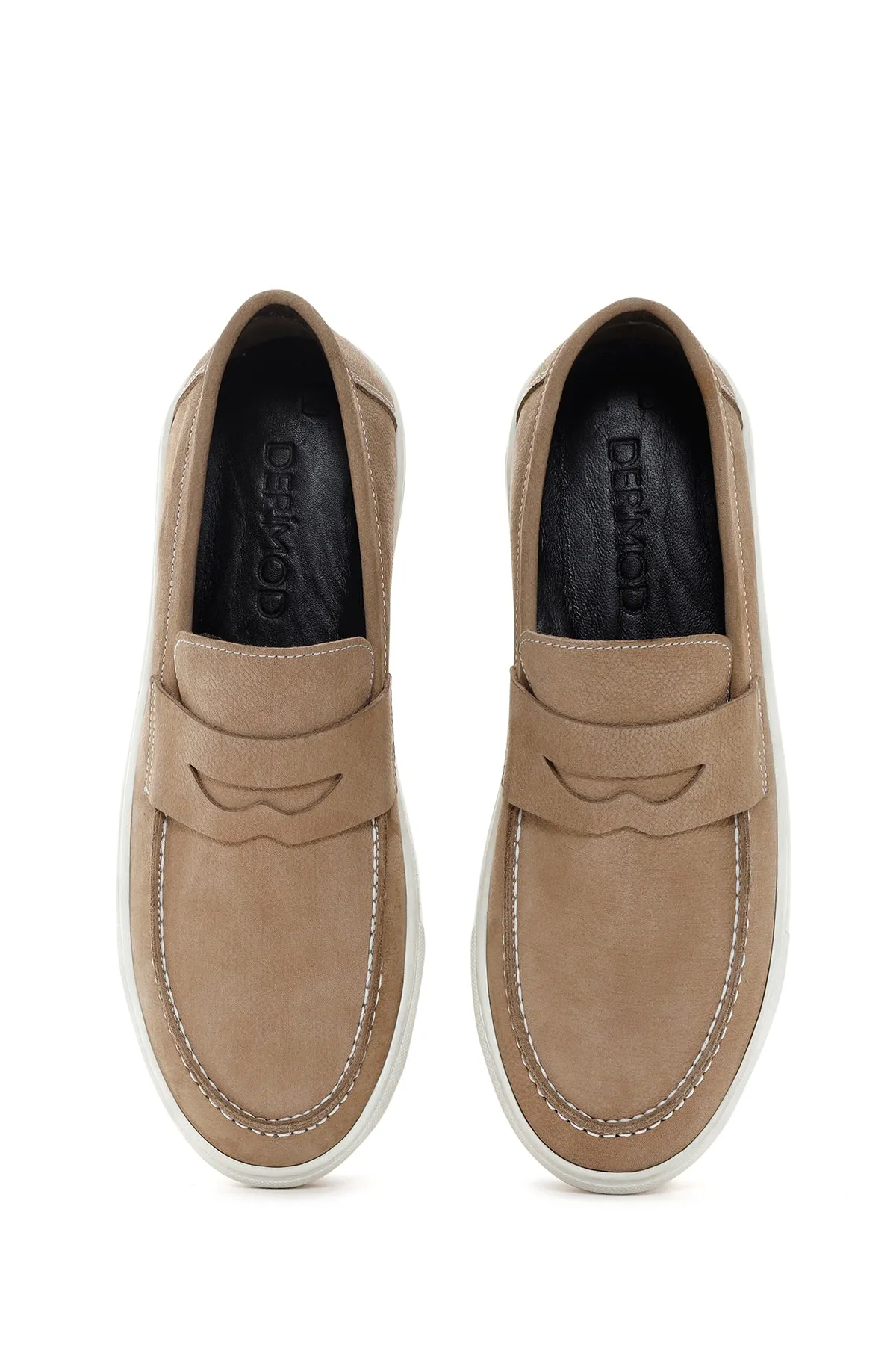 Erkek Kum Nubuk Deri Casual Loafer