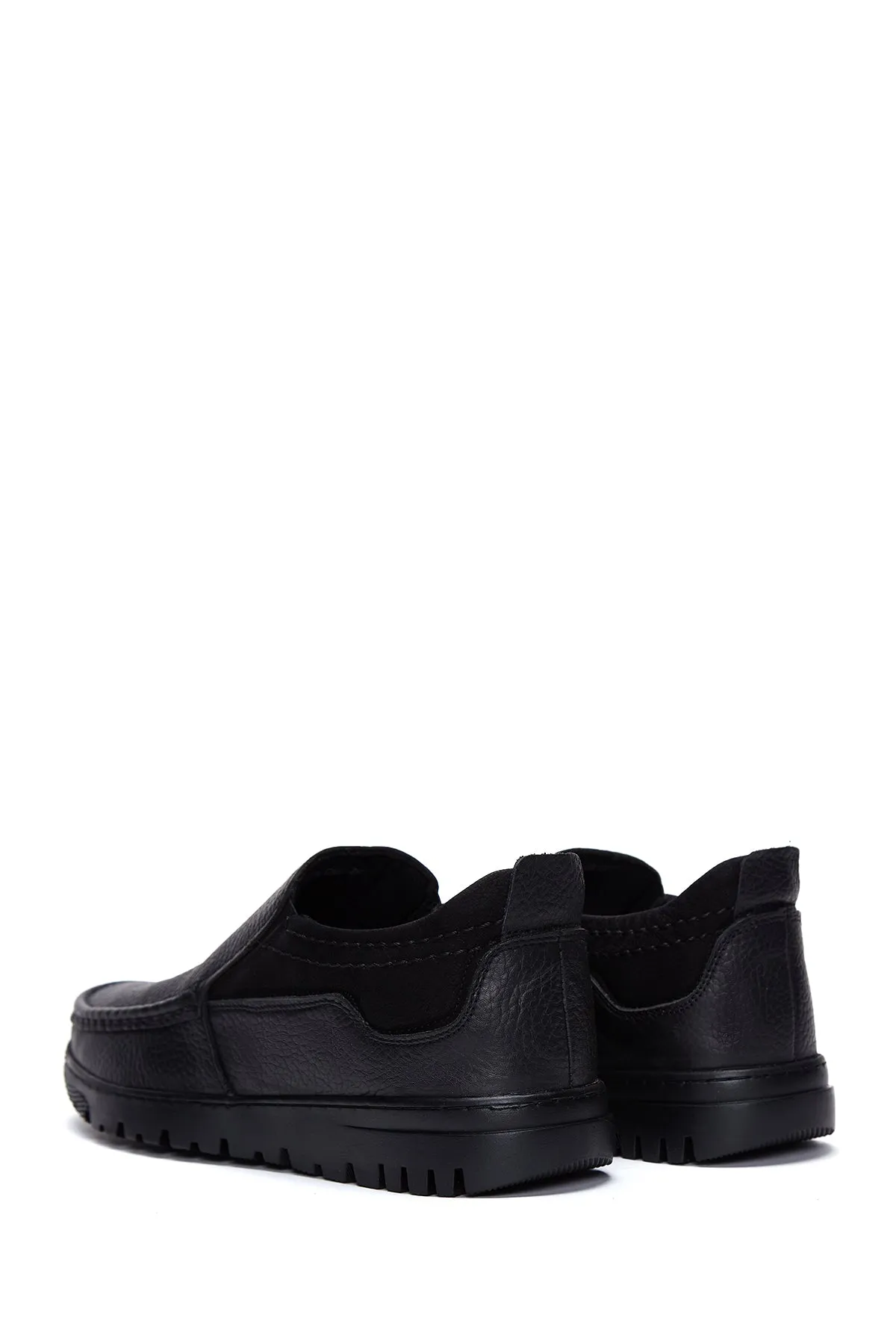 Erkek Siyah Deri Casual Loafer
