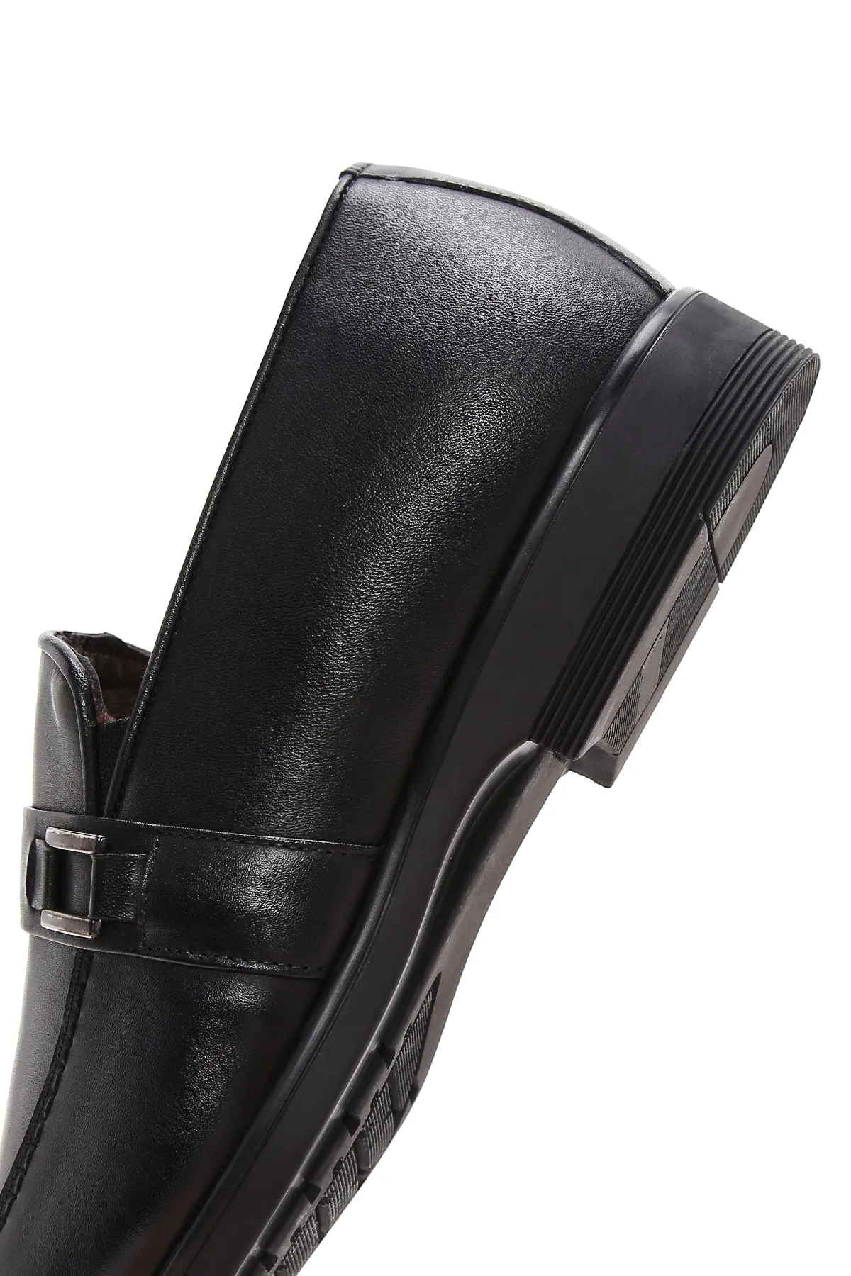 Erkek Siyah Deri Casual Loafer