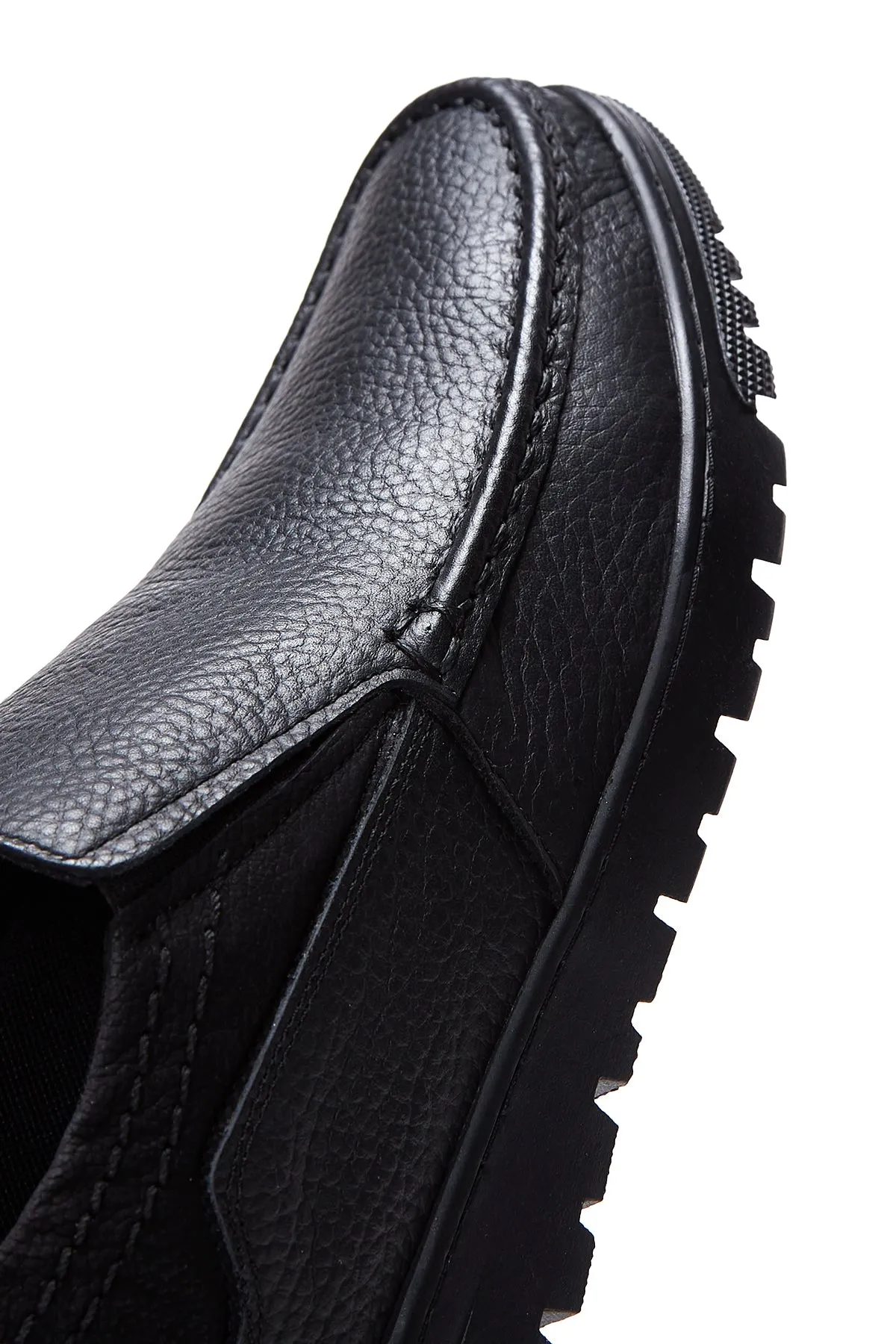 Erkek Siyah Deri Casual Loafer